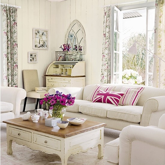 7 cách thiết kế nội thất phòng khách với gam màu trắng