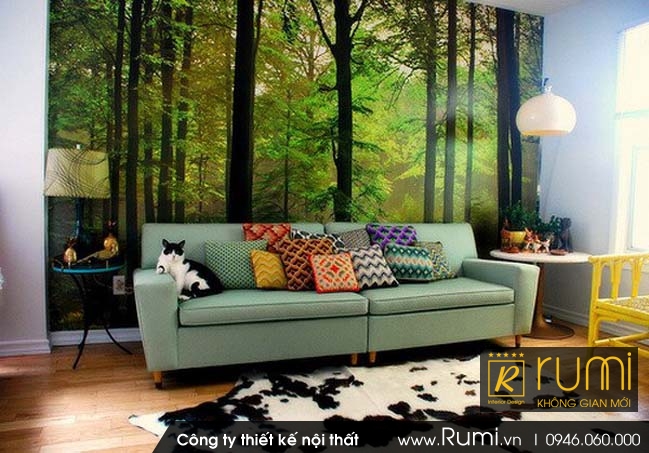 18 mẫu nội thất phòng khách thiết kế gần gũi với thiên nhiên