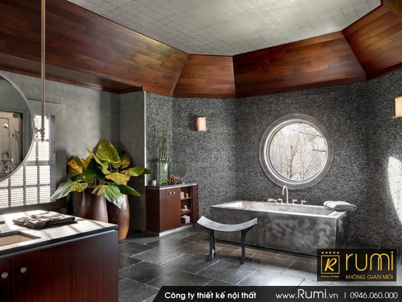 Mẫu thiết kế nội thất phòng tắm mang phong cách đương đại