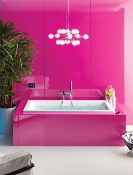 Tuyển chọn các mẫu thiết kế phòng tắm đẹp màu hồng 2016