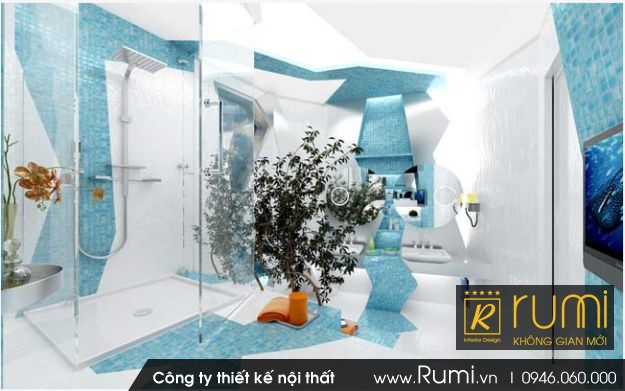Thiết kế mẫu phòng tắm hiện đại với nội thất đẹp