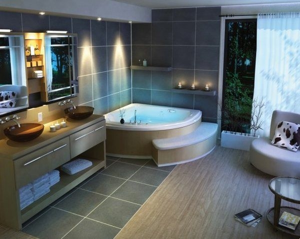 Ý tưởng thiết kế nội thất phòng tắm sang trọng, đẹp mắt