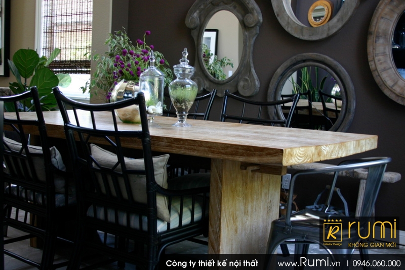 19 mẫu thiết kế phòng ăn đẹp sử dụng bằng ghế tre