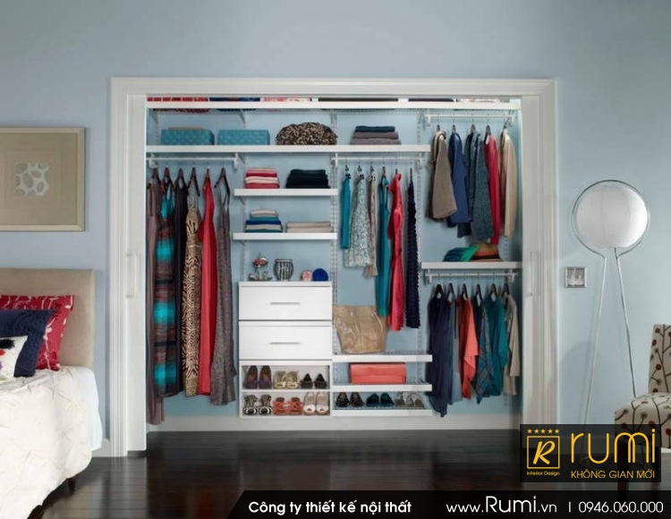 Thiết kế tủ quần áo thông minh cho phòng ngủ nhỏ