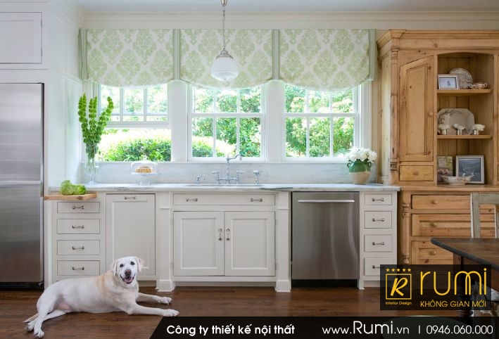 Thiết kế mẫu rèm cửa sổ tuyệt vời cho không gian bếp