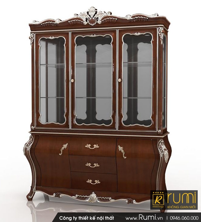 Tủ trưng bày tân cổ điển