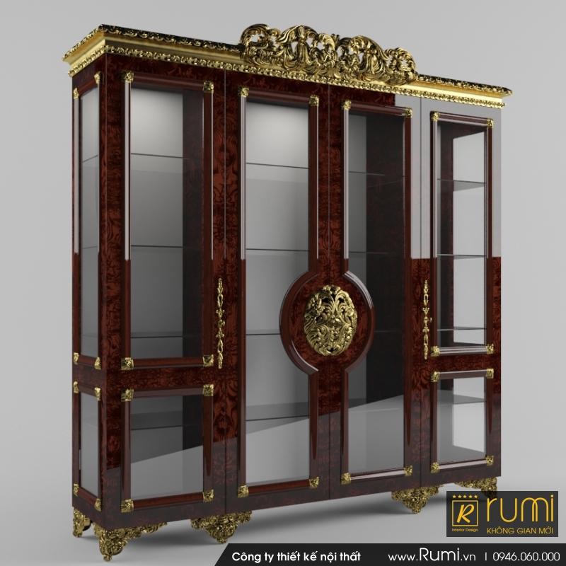 Tủ trưng bày tân cổ điển