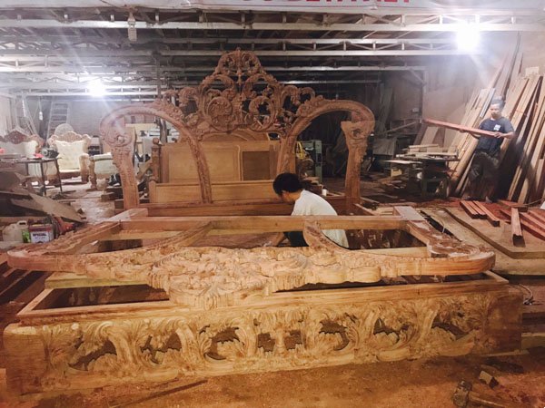 Xưởng sản Xuất Đồ Gỗ Nội thất tân cổ điển tại Thạch Thất