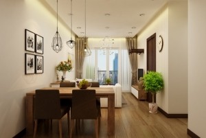 Mẫu thiết kế nội thất chung cư 70m2 tại Hòa Bình Green City