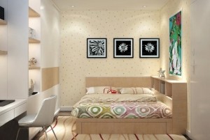 Mẫu thiết kế nội thất chung cư hai phòng ngủ chung cư Hoàng Quốc Việt