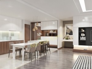 Thiết kế nội thất chung cư Hà Nội hiện đại 120 m2 Vinaconex 3